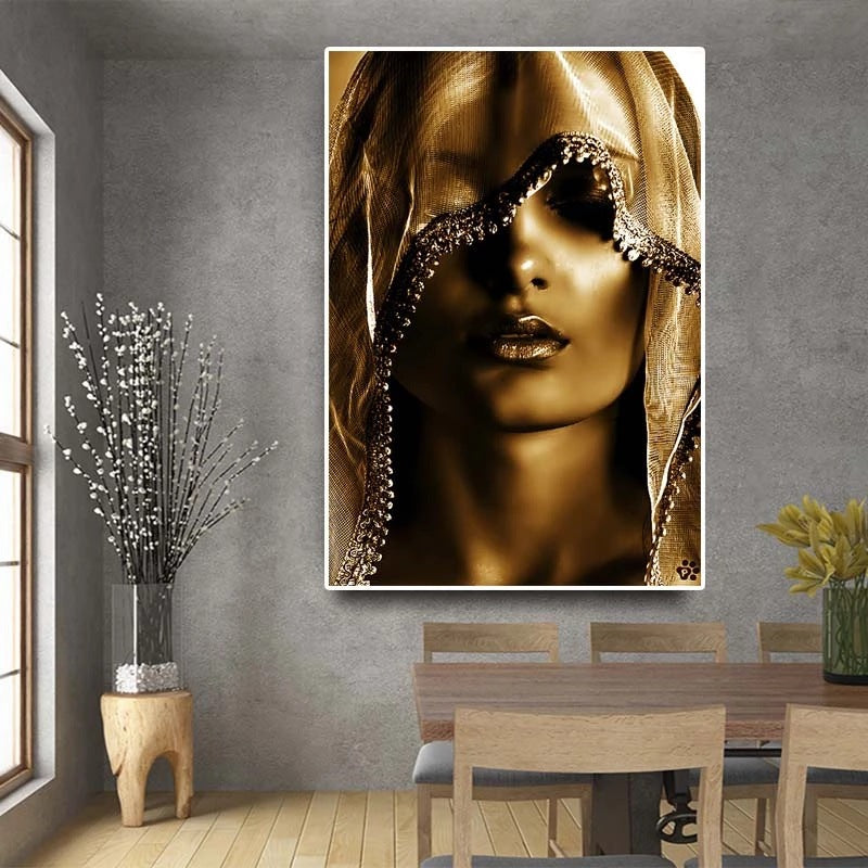 Tableau Canvas Dorée – Art Mural Nordique
