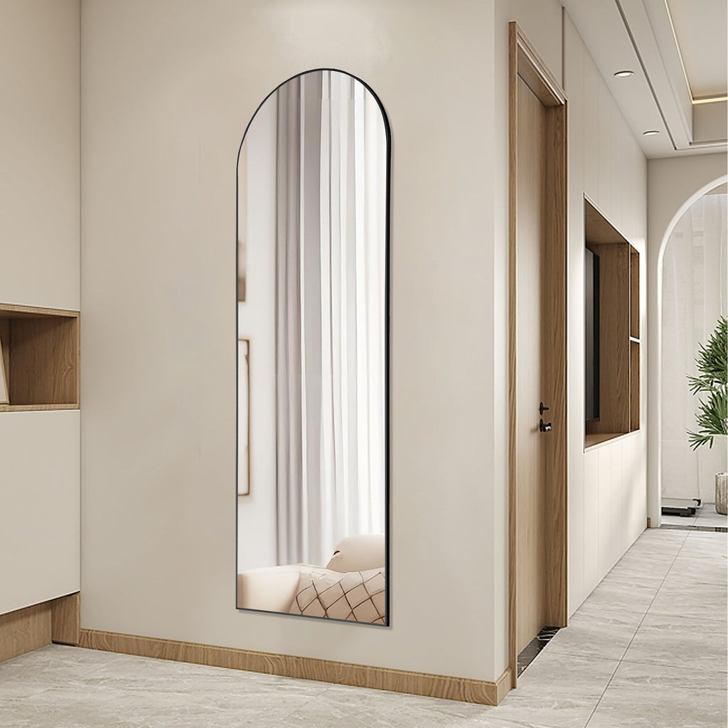 Miroir mural avec support et cadre fin en alliage