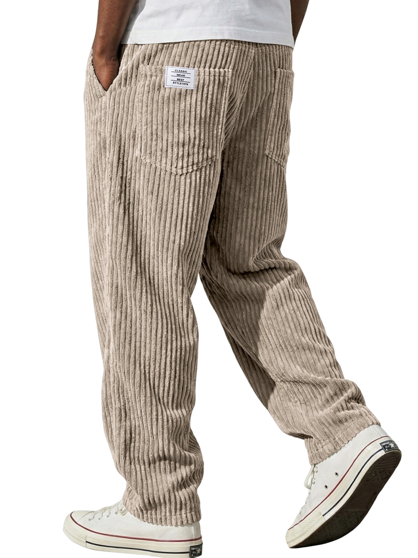 Pantalon Velours Côtelé  – Style Vintage Américain