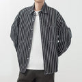 Chemise Rayures Verticales – Style Workwear Vintage Américain
