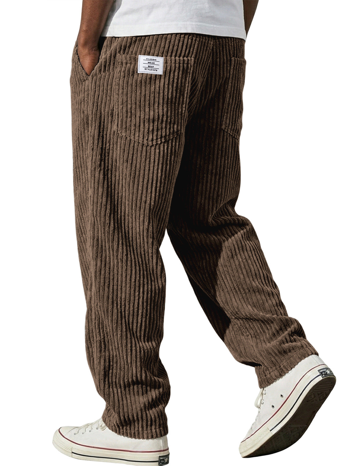 Pantalon Velours Côtelé  – Style Vintage Américain