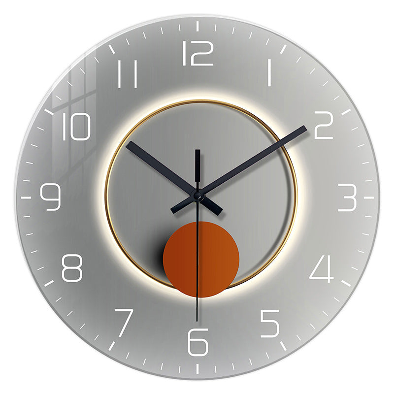 Horloge murale en verre trempé