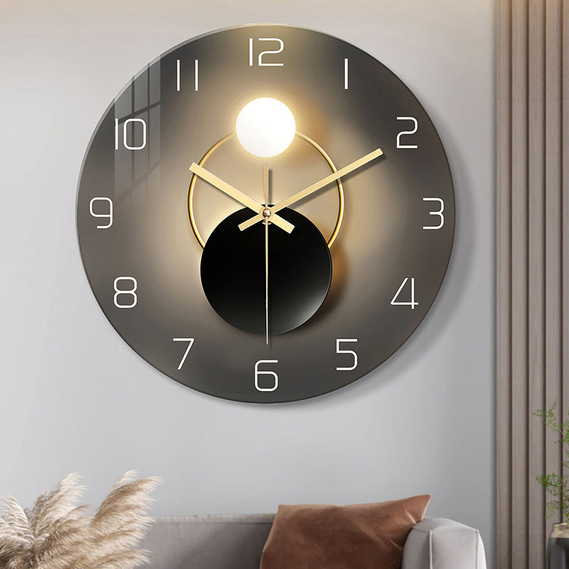 Horloge murale en verre trempé