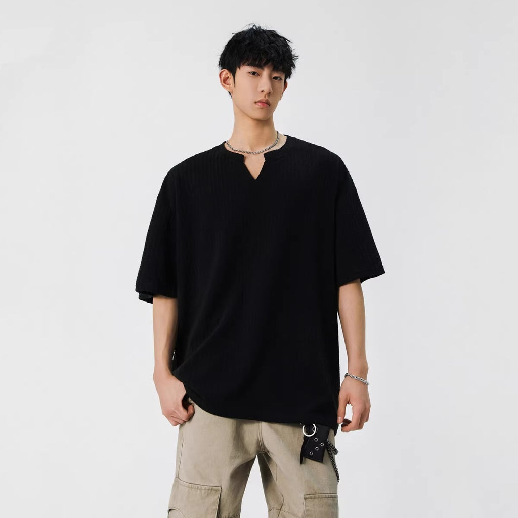 T-Shirt Col V Oversize – Basique Chic & Ultra Confort
