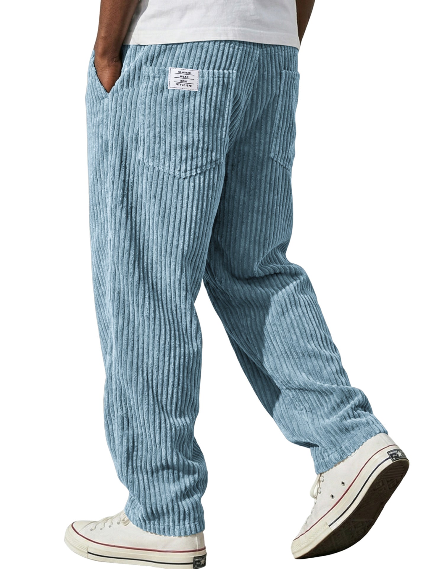 Pantalon Velours Côtelé  – Style Vintage Américain
