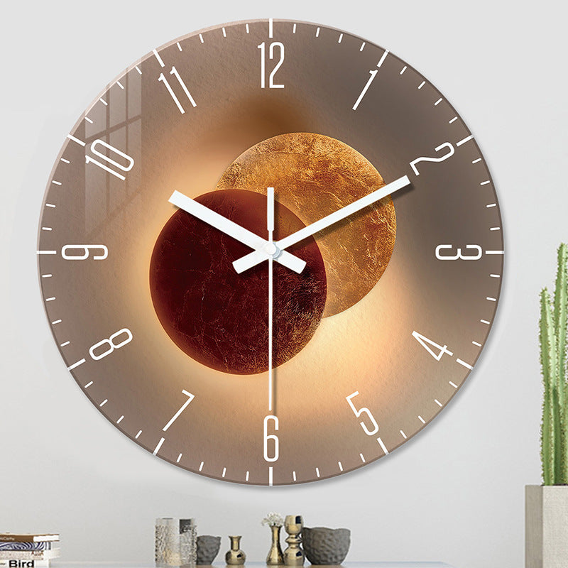 Horloge murale en verre trempé