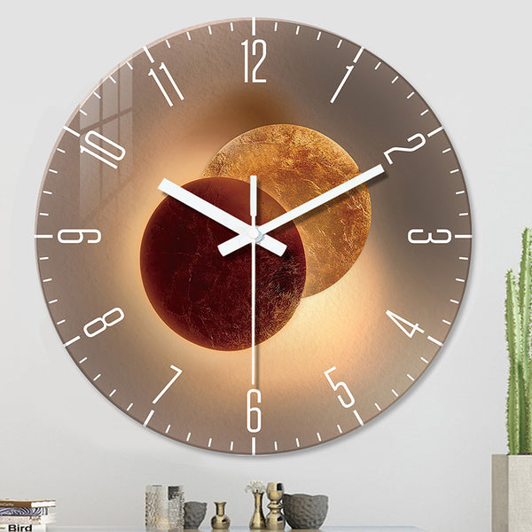 Horloge murale en verre trempé