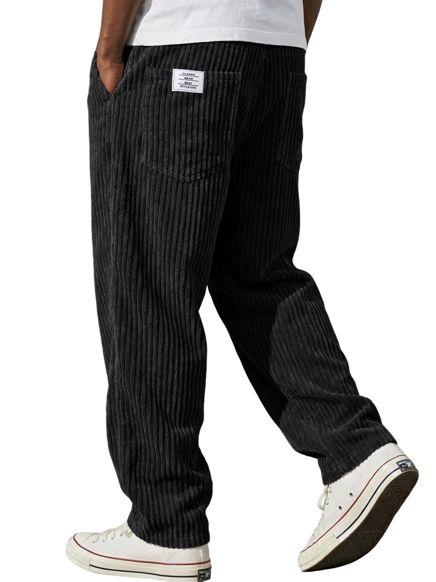 Pantalon Velours Côtelé  – Style Vintage Américain