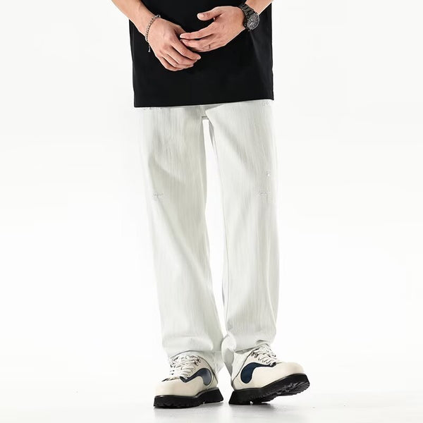 Pantalon Casual – Coupe Droite Style Hong Kong