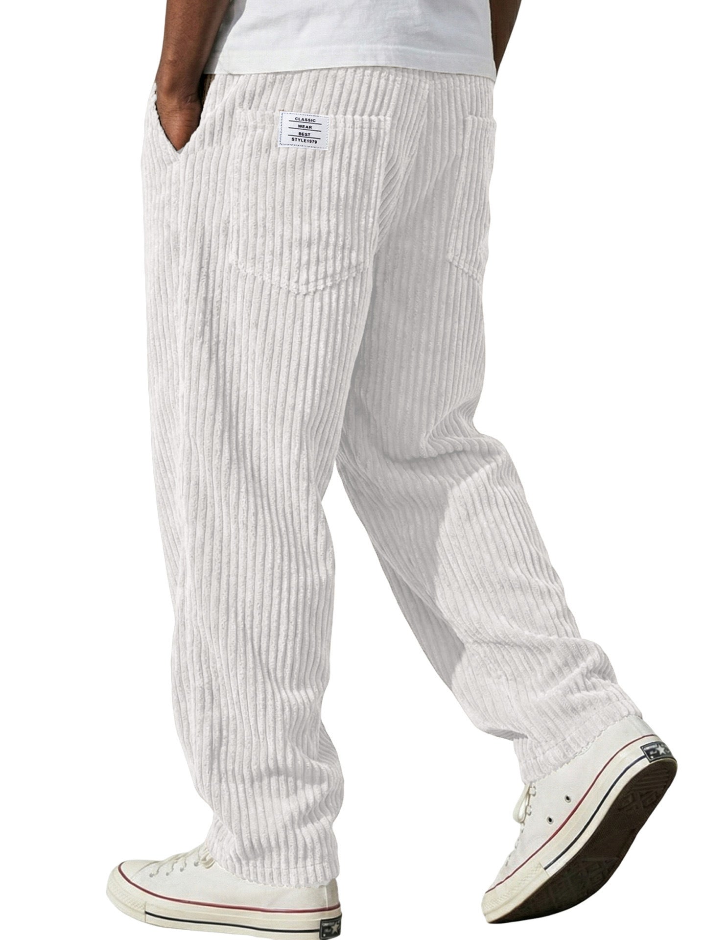 Pantalon Velours Côtelé  – Style Vintage Américain