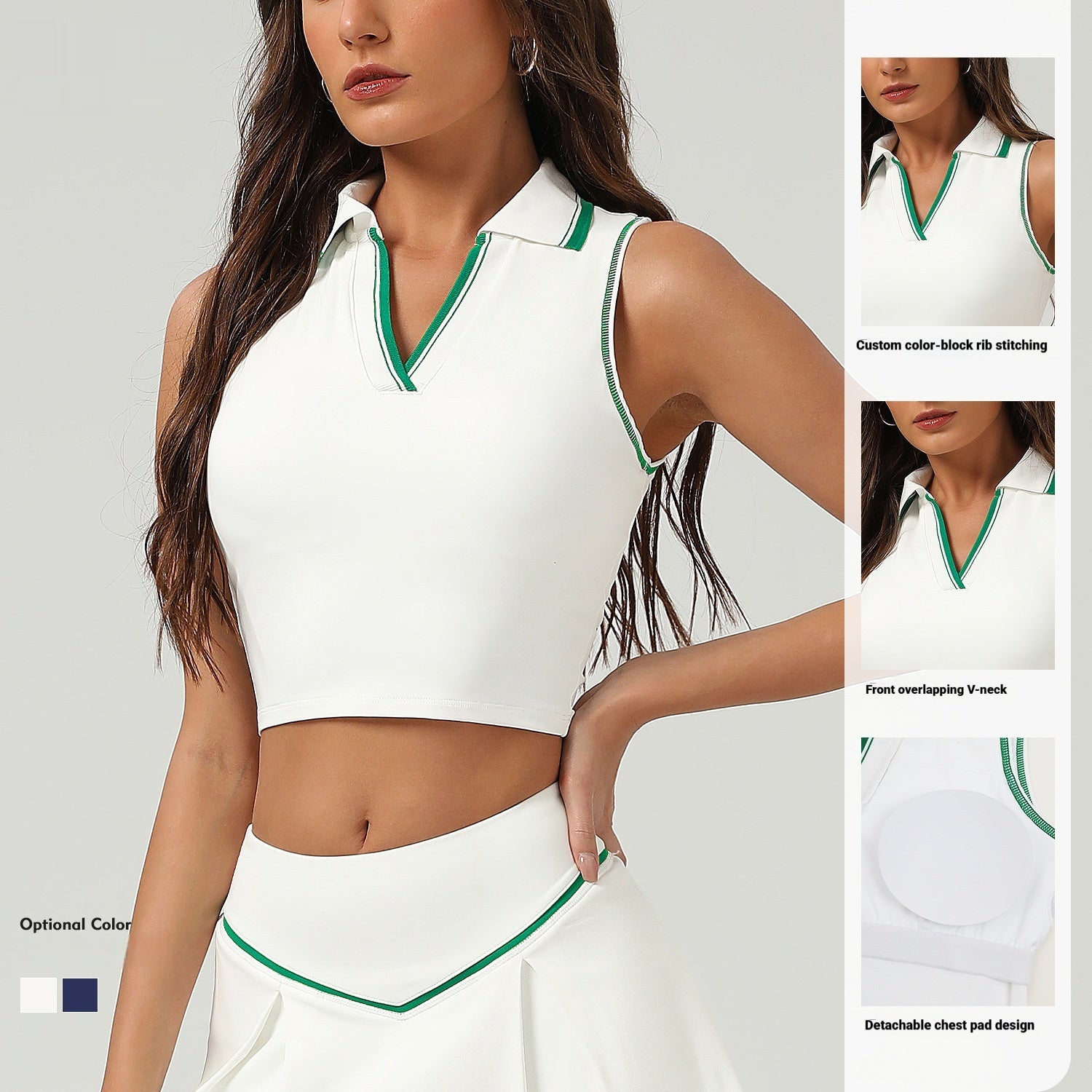 Débardeur Style Tennis – Spandex Étoiles & Look Sportif