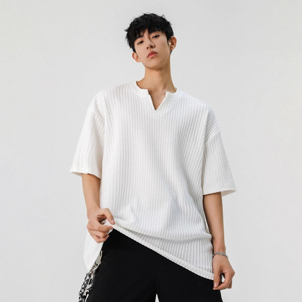T-Shirt Col V Oversize – Basique Chic & Ultra Confort