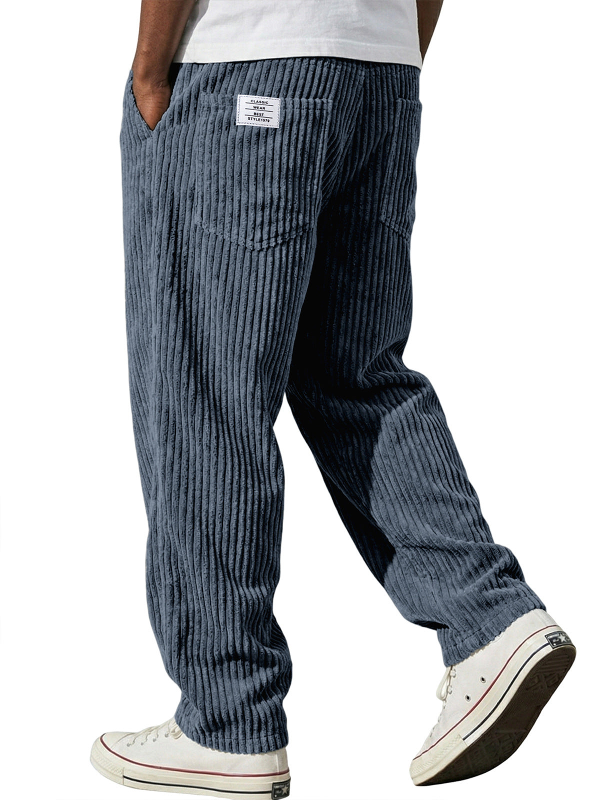 Pantalon Velours Côtelé  – Style Vintage Américain