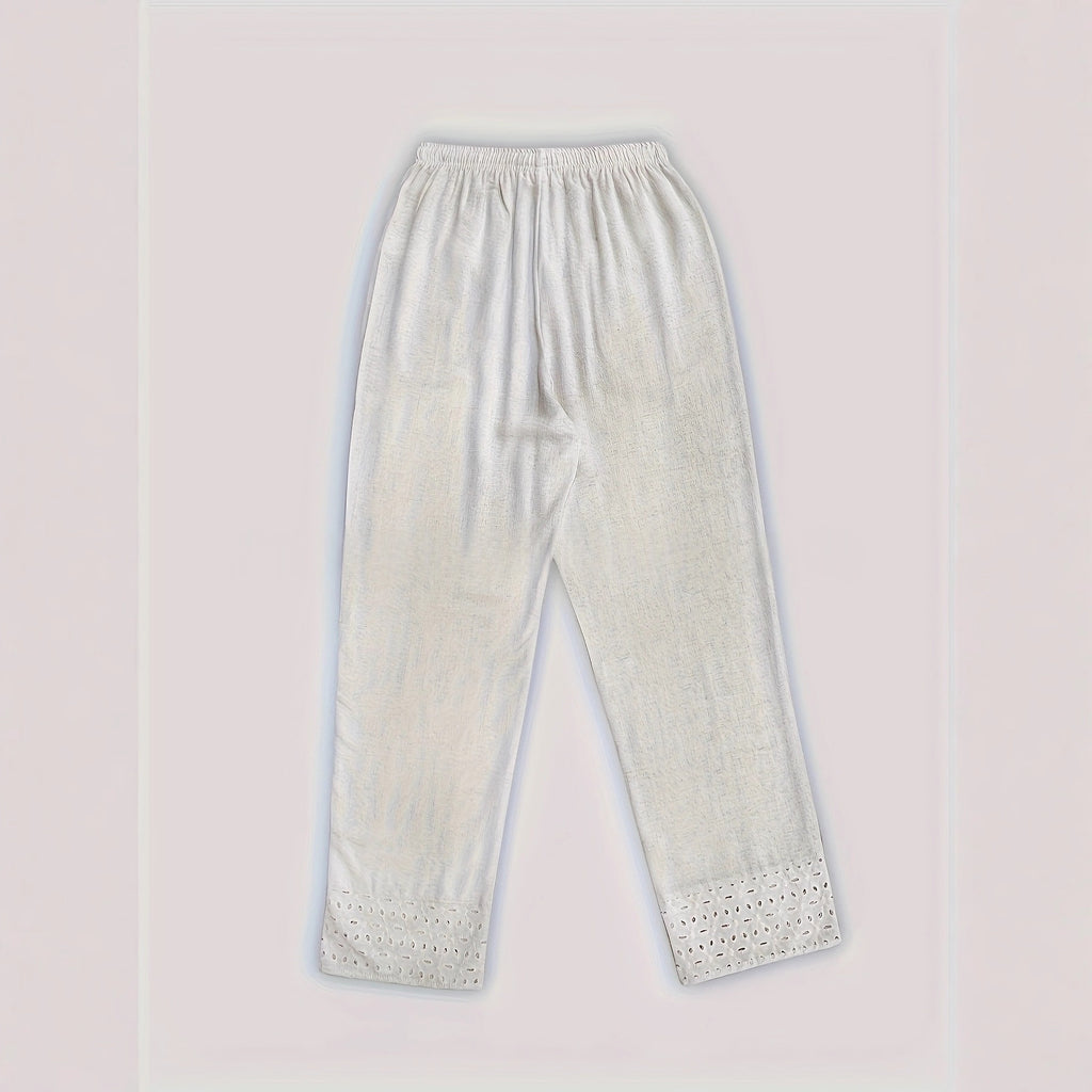 Pantalon Dentelle & Broderies Style Élégant